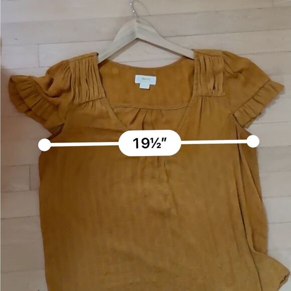 Anthropologie Maeve Hailey Flutter-Sleeve Top M - Picture 5 of 11